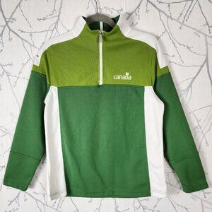 Elevated Green Colorblock Vancouver 2010 Winter Olympics Quarter Zip